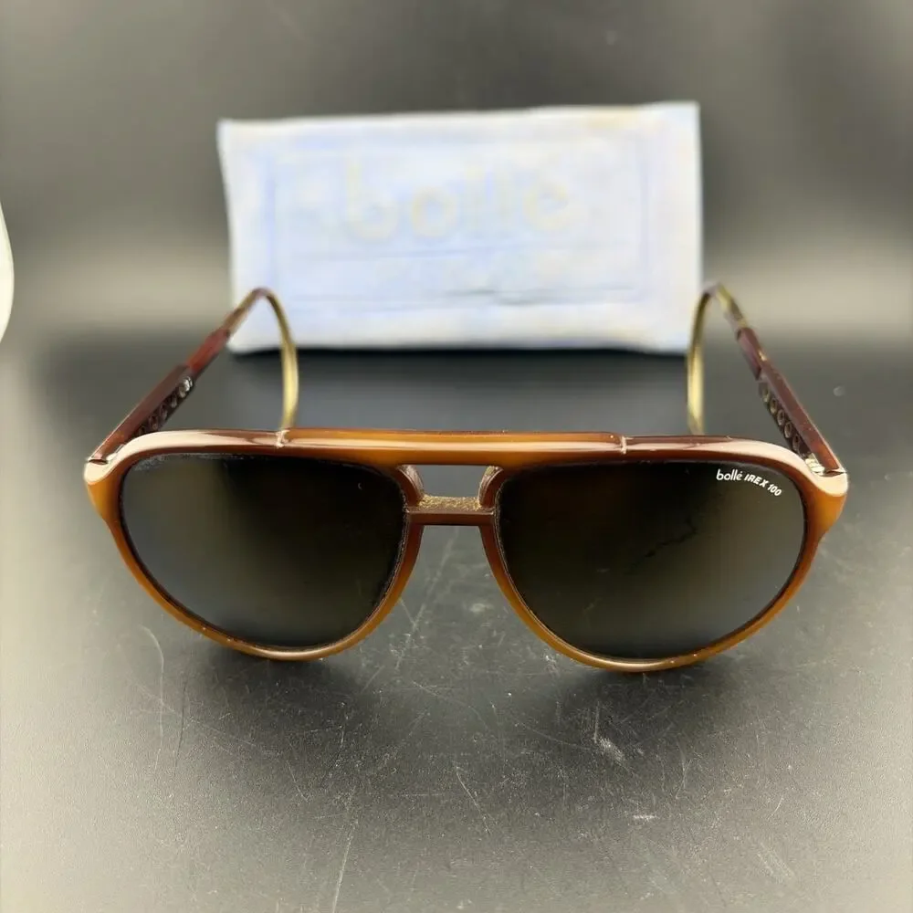 Bolle IREX 100 Brown Sunglasses Temple Tips Made In France‎